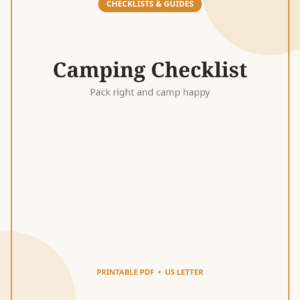 Camping Packing Checklist and Trip Planner