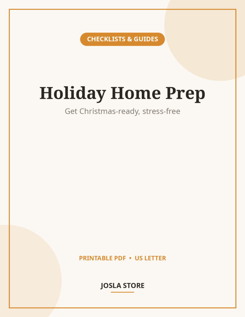 Holiday Home Prep Checklist, Christmas Ready Plan
