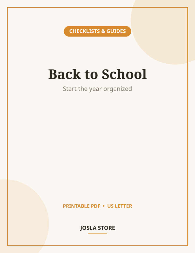 Back to School Checklist, Supplies and Routines