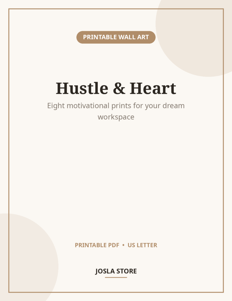 Motivational Office Wall Art, 8 Inspirational Quote Prints