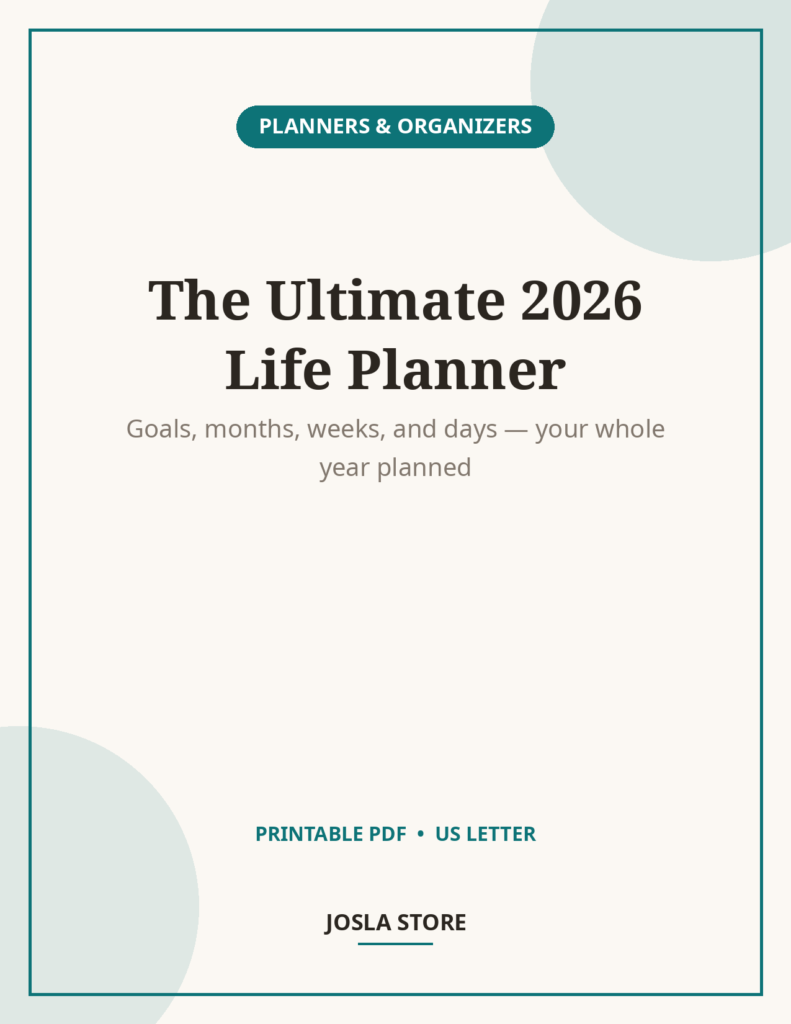 Ultimate Life Planner 2026, Goals Dreams & Daily Pages