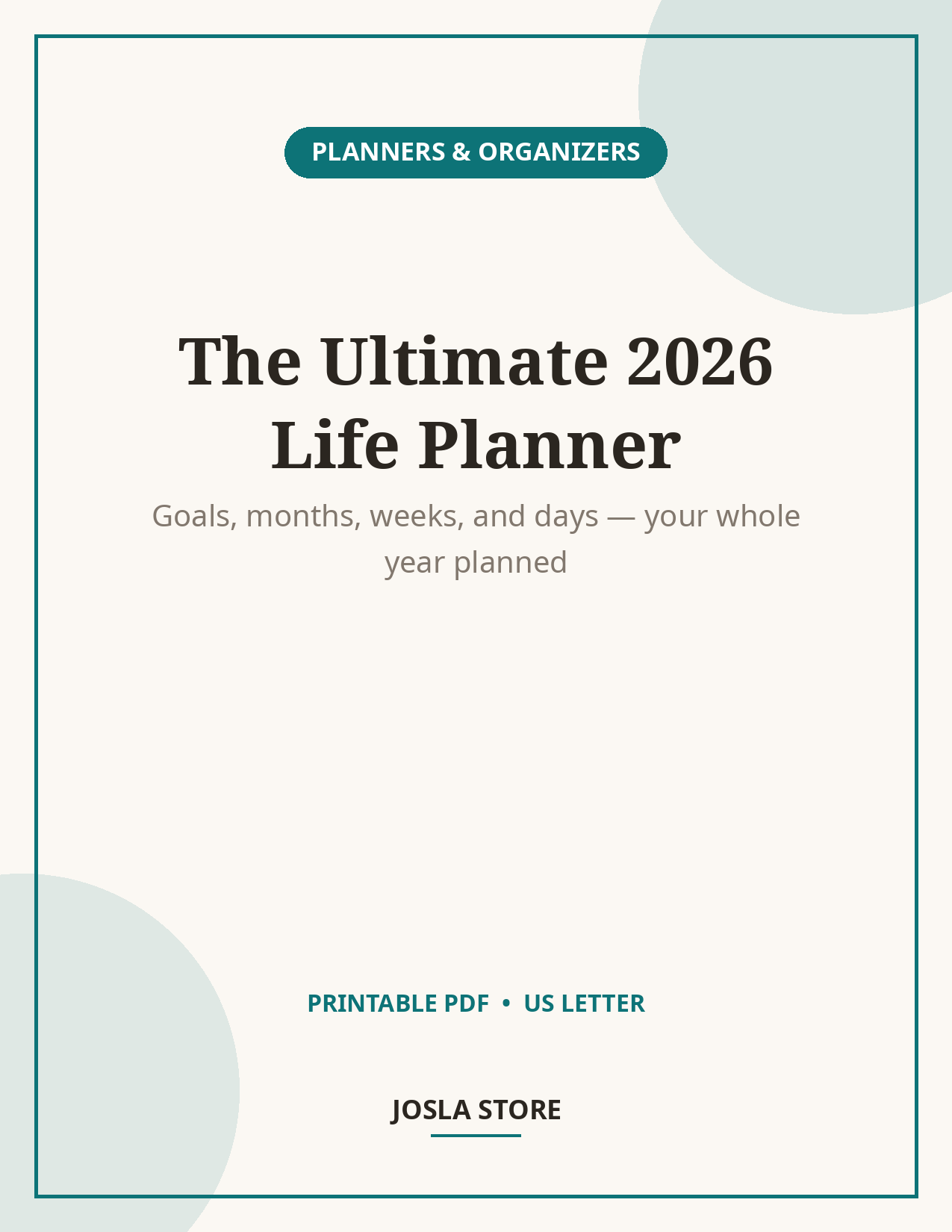 Ultimate Life Planner 2026, Goals Dreams & Daily Pages