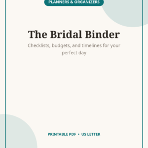 Wedding Day Planner, Bridal Checklist & Timeline Binder