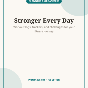 Fitness & Workout Planner, Exercise Log & Habit Tracker