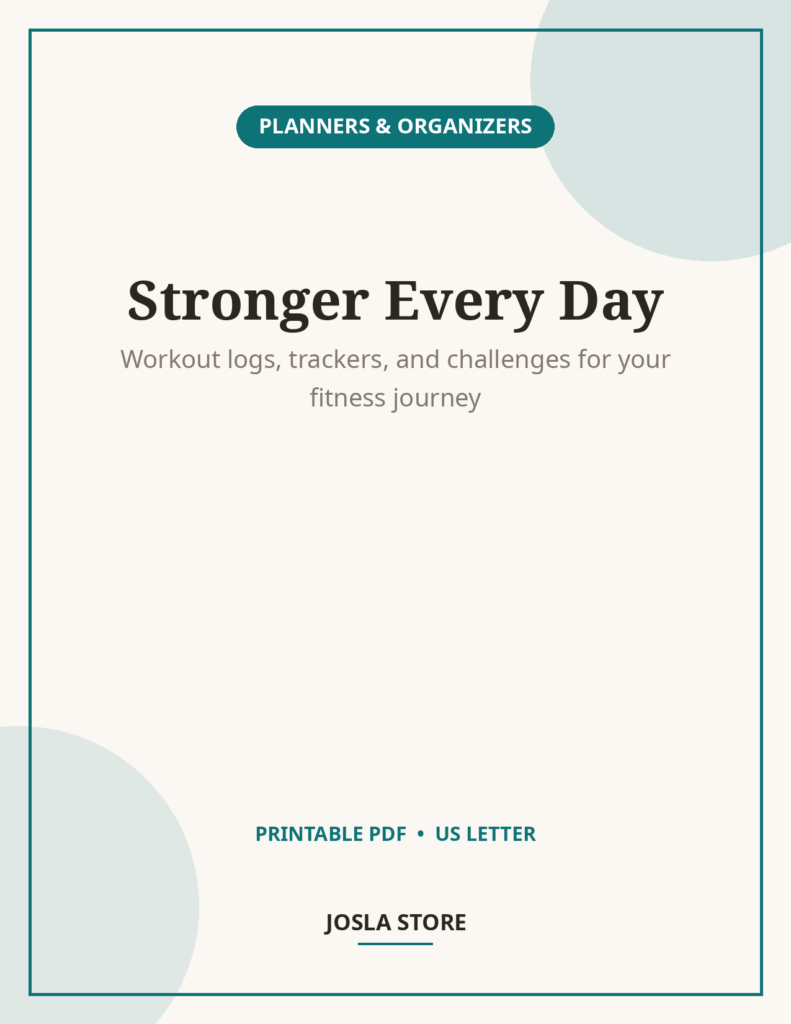 Fitness & Workout Planner, Exercise Log & Habit Tracker