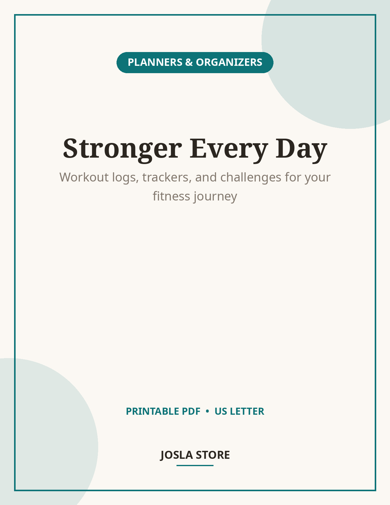 Fitness & Workout Planner, Exercise Log & Habit Tracker