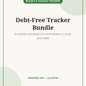 Debt Payoff Tracker Bundle, Snowball & Avalanche Worksheets