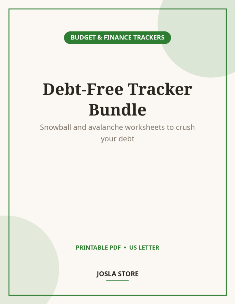 Debt Payoff Tracker Bundle, Snowball & Avalanche Worksheets