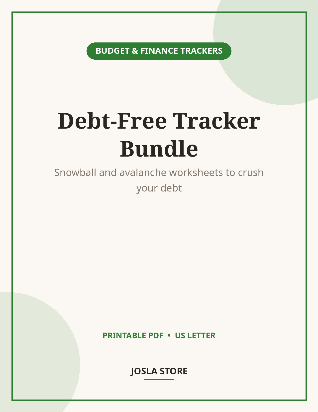 Debt Payoff Tracker Bundle, Snowball & Avalanche Worksheets