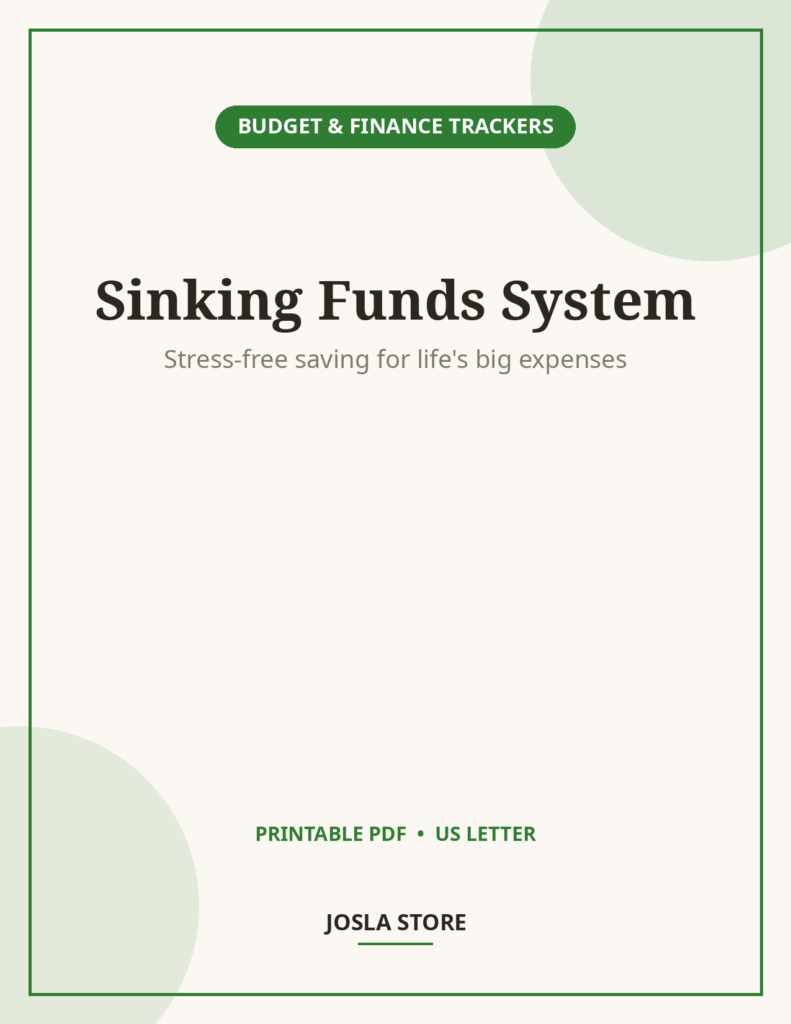 Sinking Funds Tracker, Save for Big Expenses Without Stress