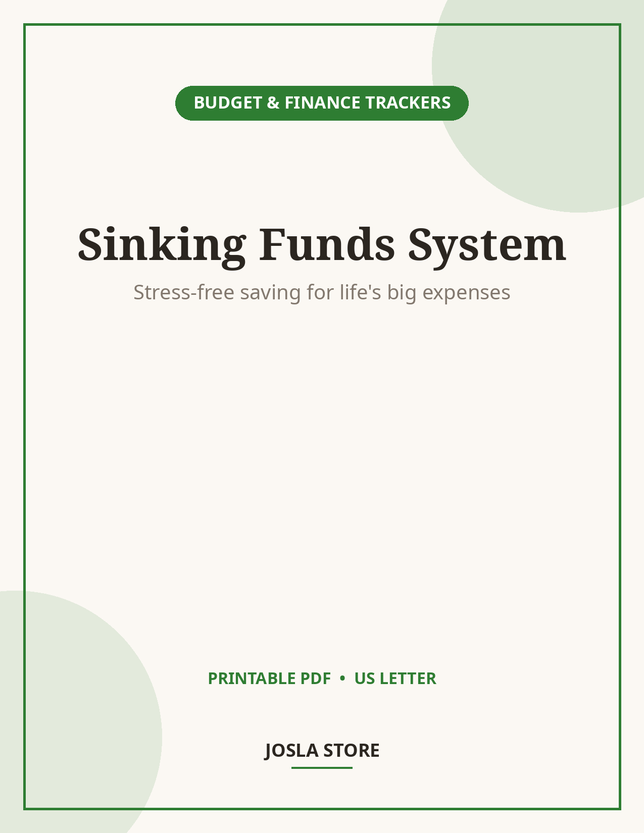 Sinking Funds Tracker, Save for Big Expenses Without Stress
