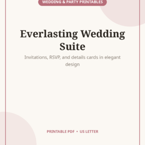 Wedding Invitation Suite Template, Editable Canva Invites