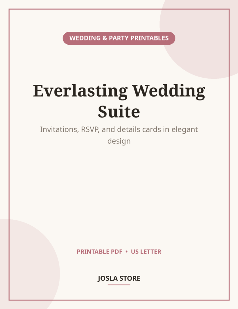 Wedding Invitation Suite Template, Editable Canva Invites