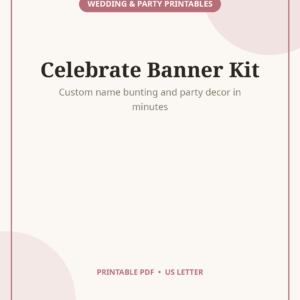 Birthday Party Banner Kit, Custom Name Bunting & Decor