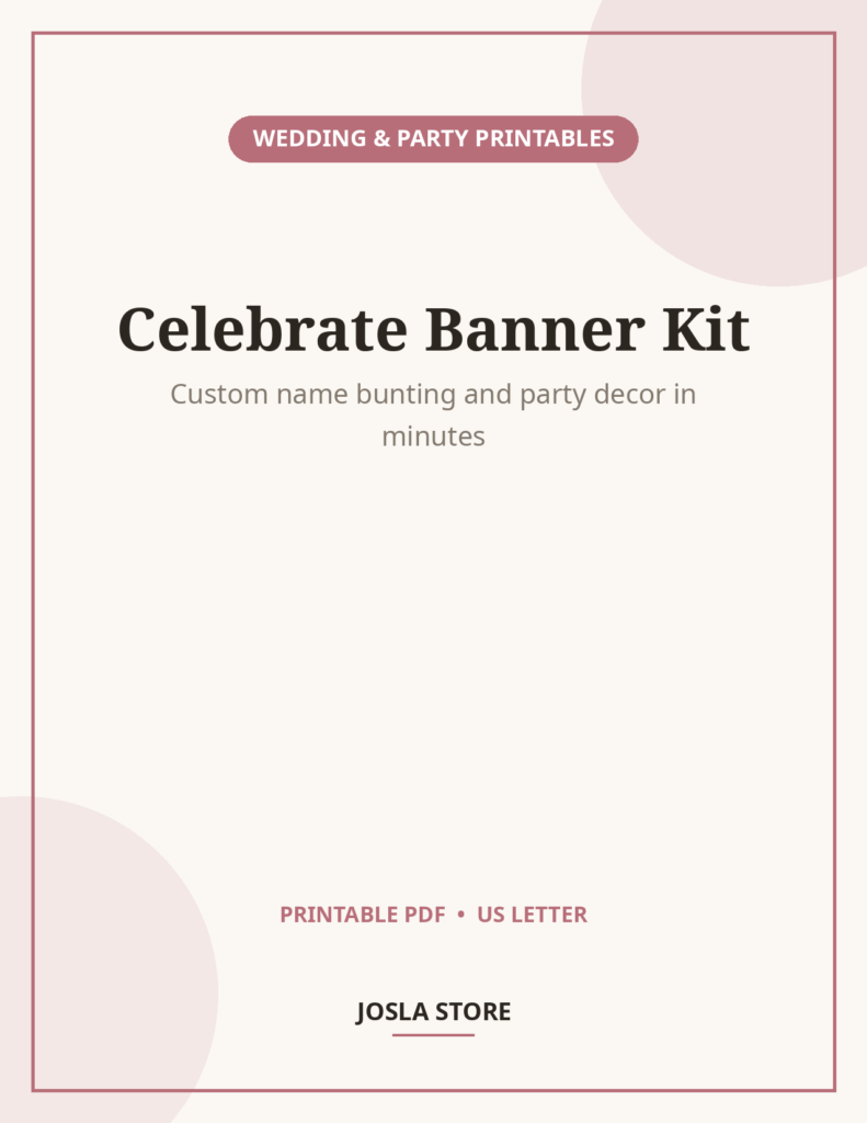 Birthday Party Banner Kit, Custom Name Bunting & Decor