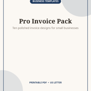Small Business Invoice Template Pack, 10 Pro Designs