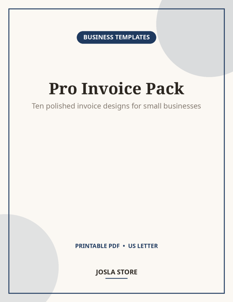 Small Business Invoice Template Pack, 10 Pro Designs