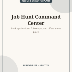 Job Application Tracker, Organize Your Search & Follow-Ups