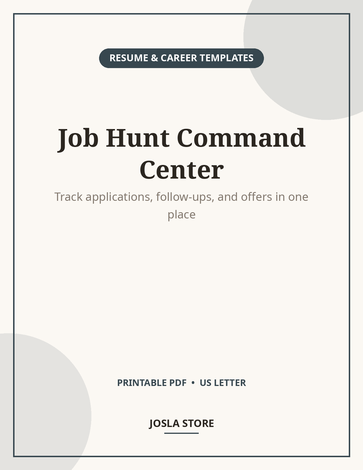 Job Application Tracker, Organize Your Search & Follow-Ups