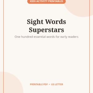 Sight Words Flash Cards, 100 Dolch Words for Early Readers
