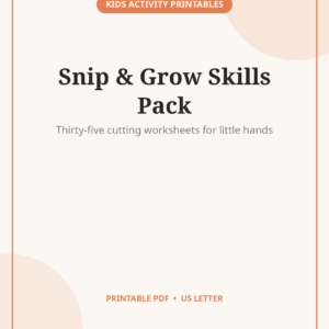 Scissor Skills Practice Pack, 35 Cutting Worksheets