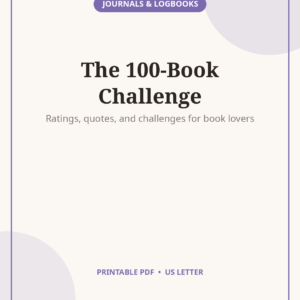 Reading Log & Book Tracker, 100 Books Challenge