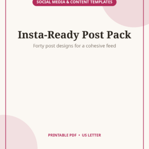 Instagram Post Templates, 40 Canva-Style Designs