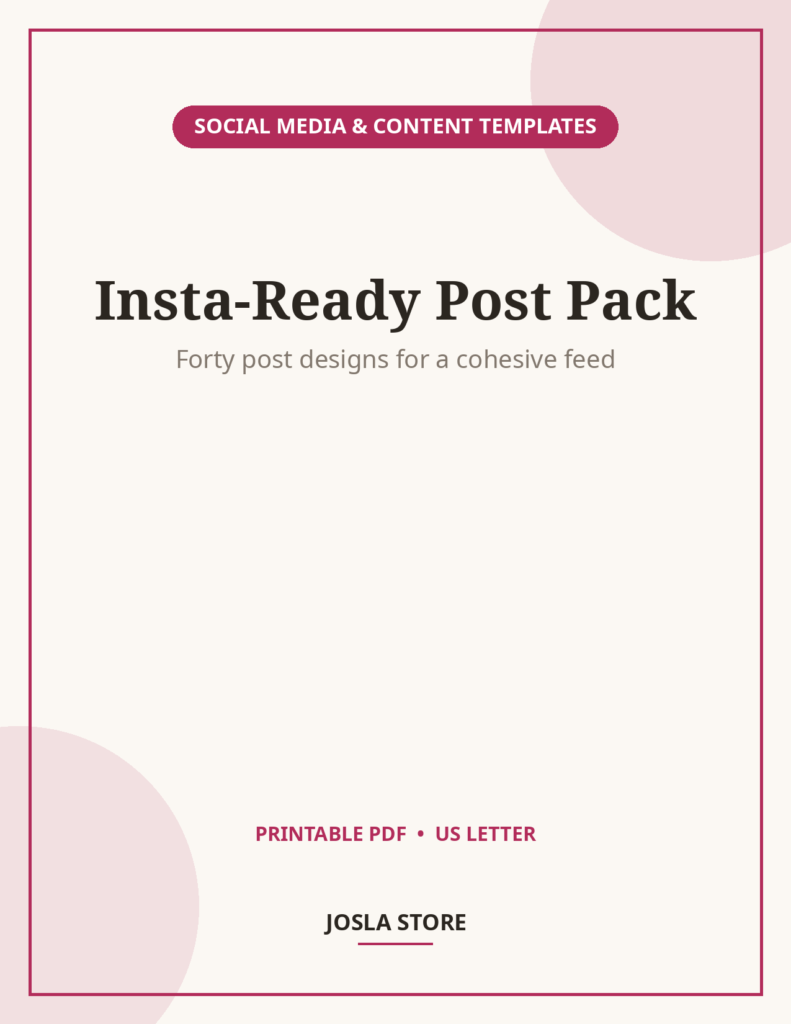 Instagram Post Templates, 40 Canva-Style Designs