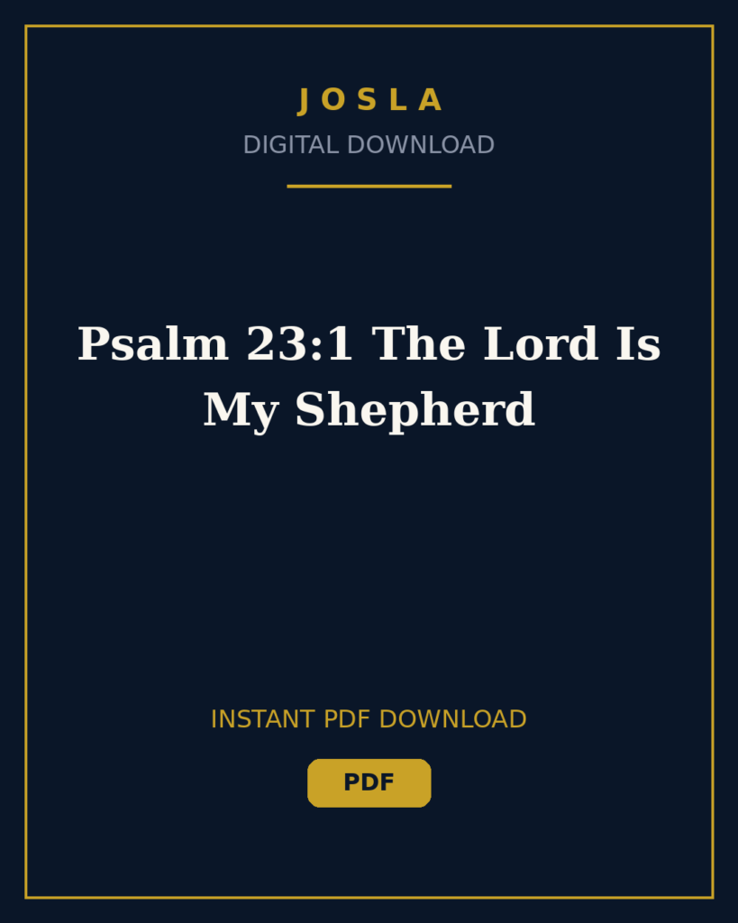 Psalm 23:1 The Lord Is My Shepherd