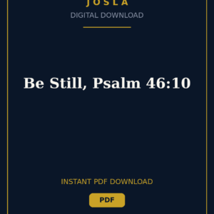 Be Still, Psalm 46:10