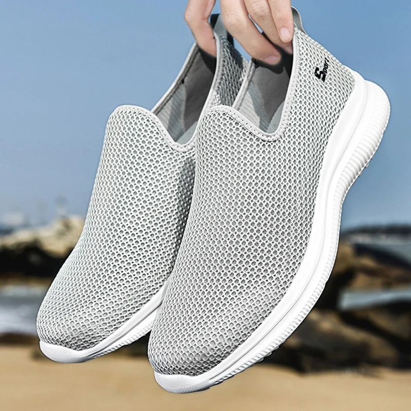 Men's Breathable Mesh Slip-On 
Sneakers