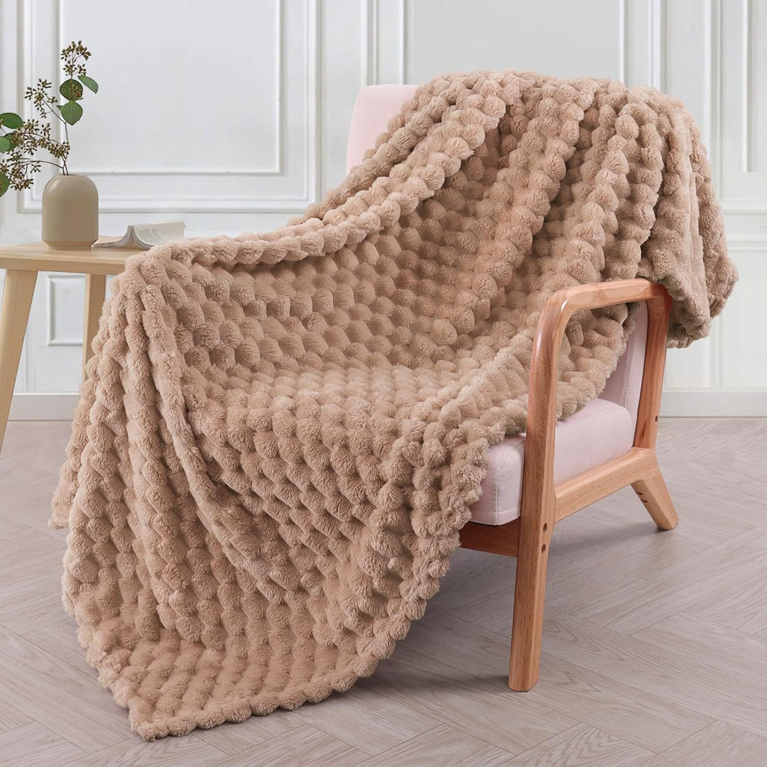 Bubble Textured Throw Blanket, 60" x 
70" - Image 1
