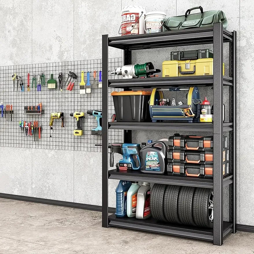 5-Tier Heavy-Duty Adjustable Garage Storage Rack, 40-Inch