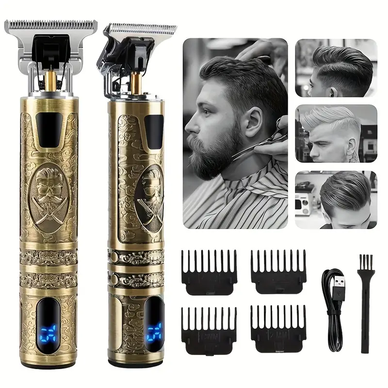 Rechargeable Electric Grooming Kit with LCD Display