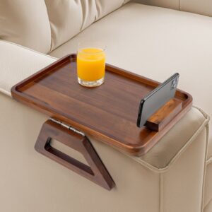 Acacia Wood Sofa Console Tray