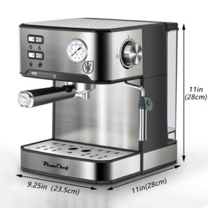 20 Bar Professional Espresso Machine With Milk Frother, Single & Double Shot, ESE Pod Compatible, Pressure Display, Removable Water Tank For Cappuccino, Latte, & Macchiato Home Barista Edition - Image 1