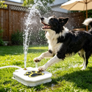 Dog Water Fountain Outdoor,No Electricity Step-On Activated Pet Sprinkler,Paw-Controlled Drinking Dispenser For Large & Small Dogs,Automatic Waterer For Yard, Garden, Lawn - Image 8