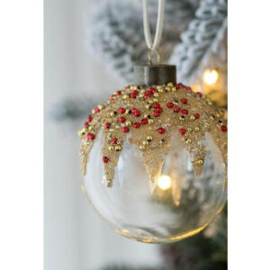 D3 Christmas Ball Ornaments, Glass Decorative Hanging Ball Christmas Tree Ornaments For Holiday Party Decorations, Set Of 12 - Image 1