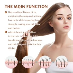 Batana Oil Hair Conditioner, Natural Batana Oil For Hair Growth For Healthier Thicker Hair, Stimulates Hair Follicles - Image 4