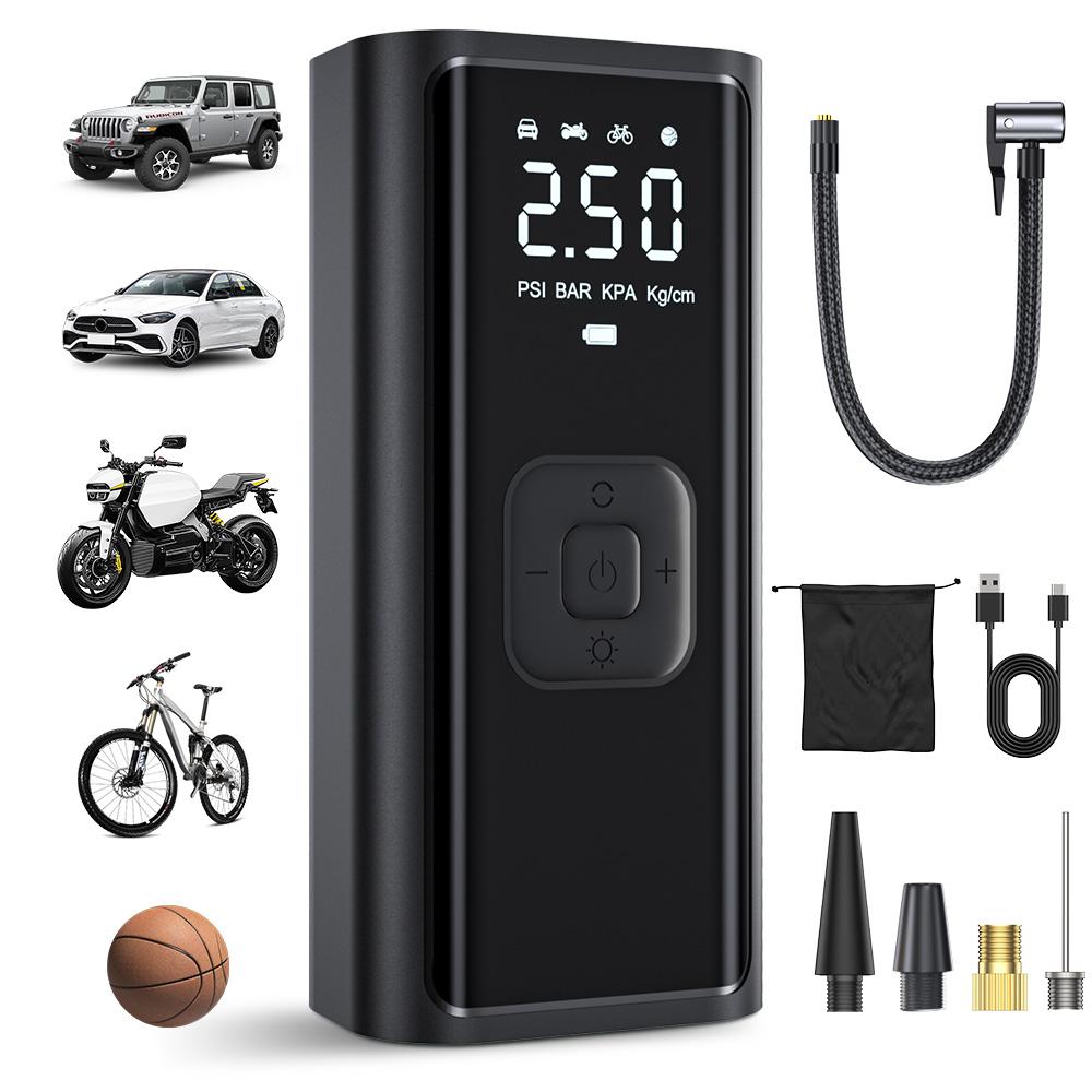 Portable Tire Inflator with Digital Pressure Gauge – 180 PSI
Rechargeable