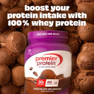Premier Protein 100% Whey Protein Powder, Chocolate Milkshake - Image 2